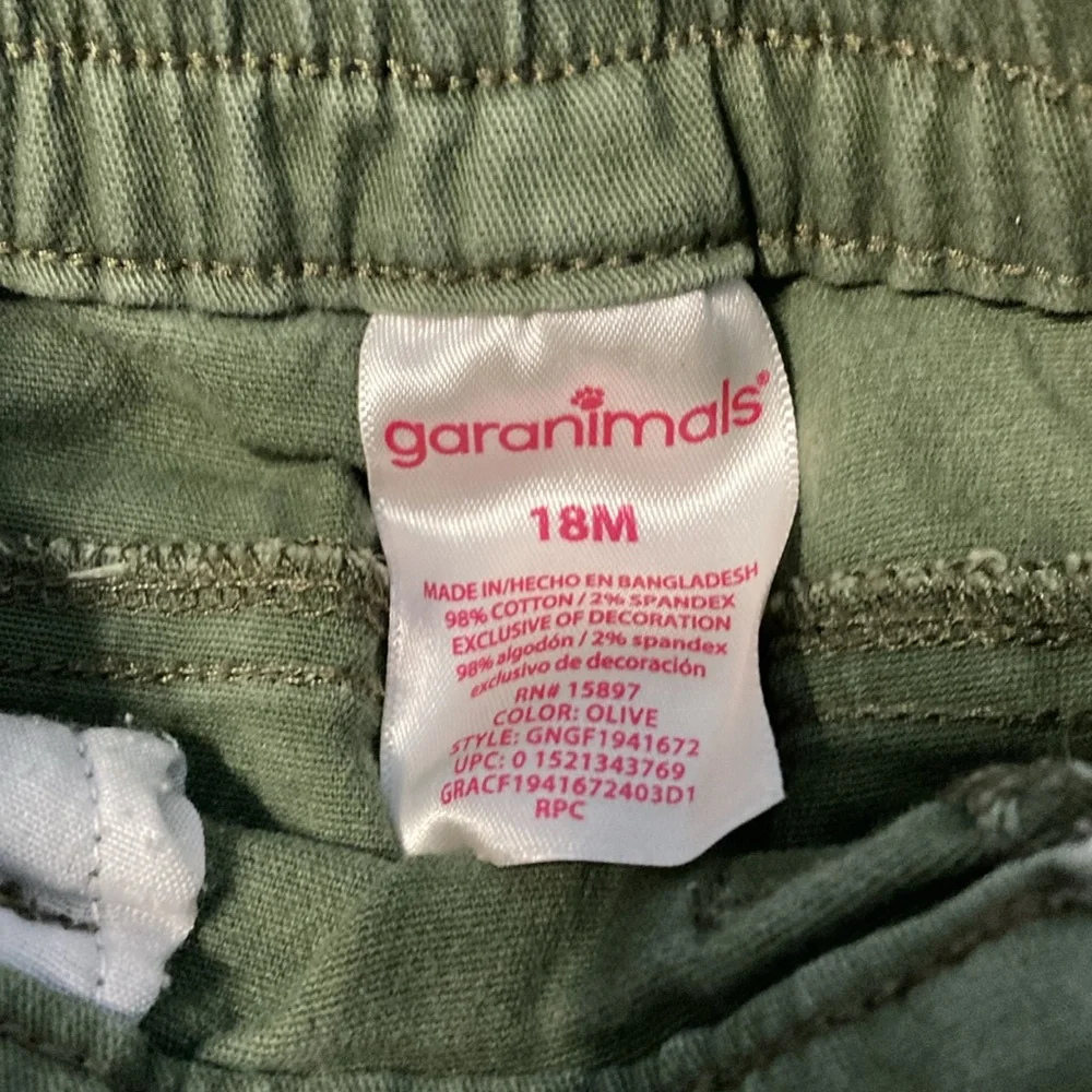 Girls 18M olive green twill pants
